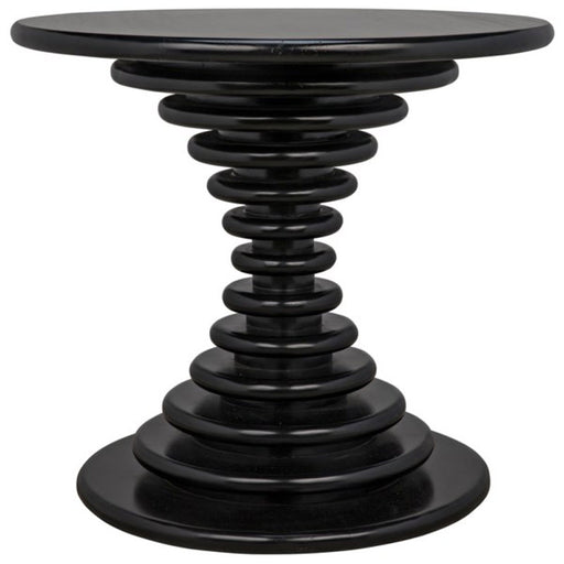 NOIR Furniture - Scheiben Side Table, Hand Rubbed Black - GTAB851HB - GreatFurnitureDeal