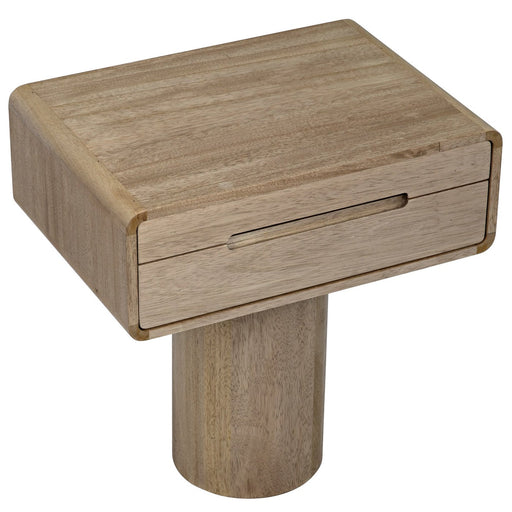 Noir Furniture - Langford Side Table, Washed Walnut - GTAB871WAW - GreatFurnitureDeal
