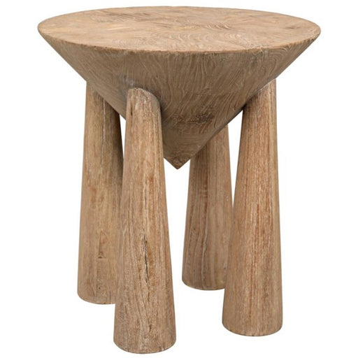 NOIR Furniture - Kongo Side Table, Distressed Mindi - GTAB885DM - GreatFurnitureDeal