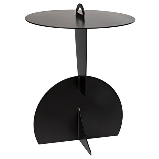 NOIR Furniture - Mobilis Side Table, Black Metal - GTAB922MTB - GreatFurnitureDeal