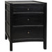 NOIR Furniture - Hampton Night Stand 24", Hand Rubbed Black - GTAB928HB - GreatFurnitureDeal