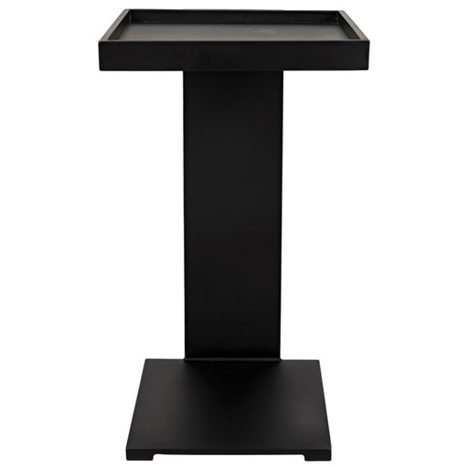 NOIR Furniture - Ledge All Metal Side Table, Black Metal - GTAB929MTB - GreatFurnitureDeal