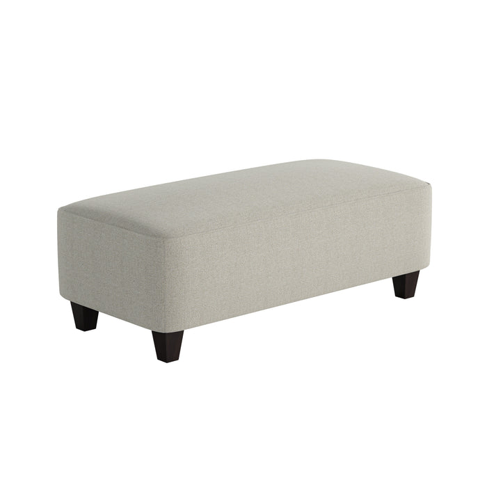 Southern Home Furnishings - Invitation Linen 49"Cocktail Ottoman in Light Grey - 100-C Invitation Linen - GreatFurnitureDeal