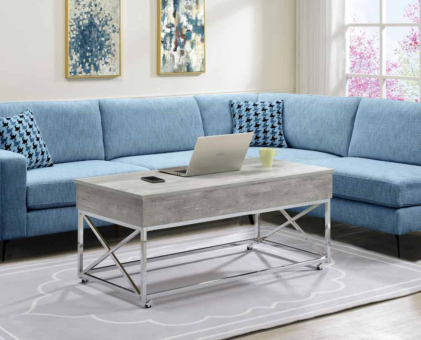Myco Furniture - Gwen Lift Top Coffee Table in Gray - GW139-CL