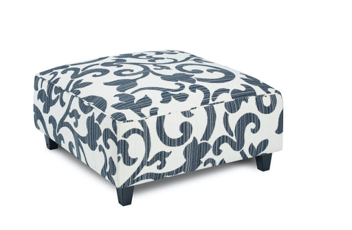 Southern Home Furnishings - 38" Cocktail Ottoman in Sonata Navy Blue - 109 Sonata Navy - GreatFurnitureDeal