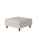 Southern Home Furnishings - Truth or Dare Salt 38" Square Cocktail Ottoman in Off-White - 170-C Truth or Dare Salt - GreatFurnitureDeal
