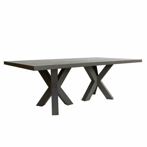 Worlds Away - Double Tripod Base Rectangle Dining Table in Smoke Grey Oak - HAINES SG - GreatFurnitureDeal