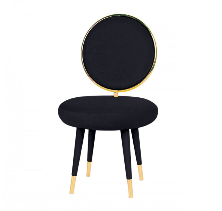 VIG Furniture - Modrest Haswell Glam Black Velvet Accent Chair - VGMFMC-479-BLK-CH