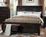 Homelegance - Begonia Queen Platform Bed with Footboard Storages - 1718GY-1
