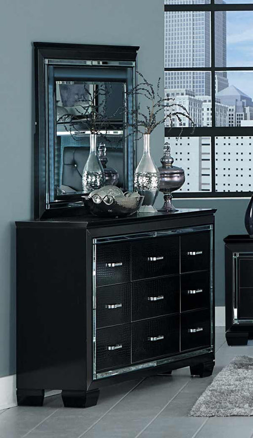 Homelegance - Allura Dresser with Mirror - 1916BK-5-1916BK-6 - GreatFurnitureDeal