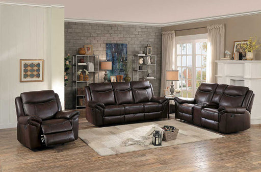 Homelegance - Aram 3 Piece Double Reclining Living Room Set - 8206BRW-3SET - GreatFurnitureDeal