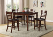 Myco Furniture - Hester 5 Piece Counter Height Dining Set in Cherry - HE300-5PC - GreatFurnitureDeal