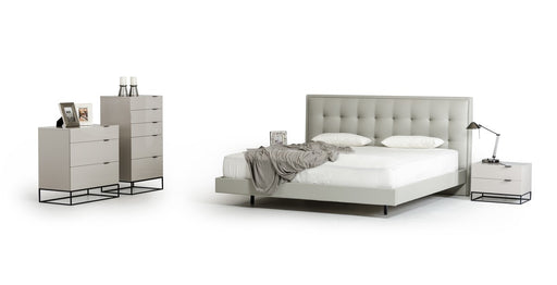 VIG Furniture - Modrest Hera Modern Grey Leatherette Bed - VGCNHERA-BED - GreatFurnitureDeal