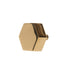Worlds Away - Hexagon Shaped Pull In Brass Finish - HEX HBR - GreatFurnitureDeal