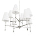 Worlds Away - Two Tier Chandelier In Nickel And White - HINES NWH