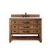 James Martin Furniture - Malibu 48" Single Vanity Cabinet, Honey Alder, w- 3 CM Eternal Jasmine Pearl Quartz Top - 500-V48-HON-3EJP - GreatFurnitureDeal