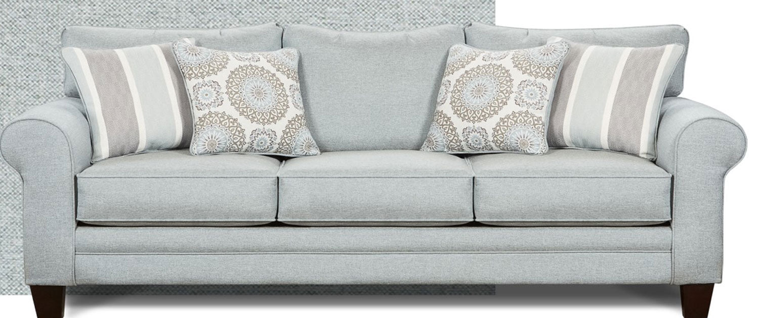 Southern Home Furnishings - 1140 Grande Mist Sofa in Grey - 1140 Grande Mist - GreatFurnitureDeal