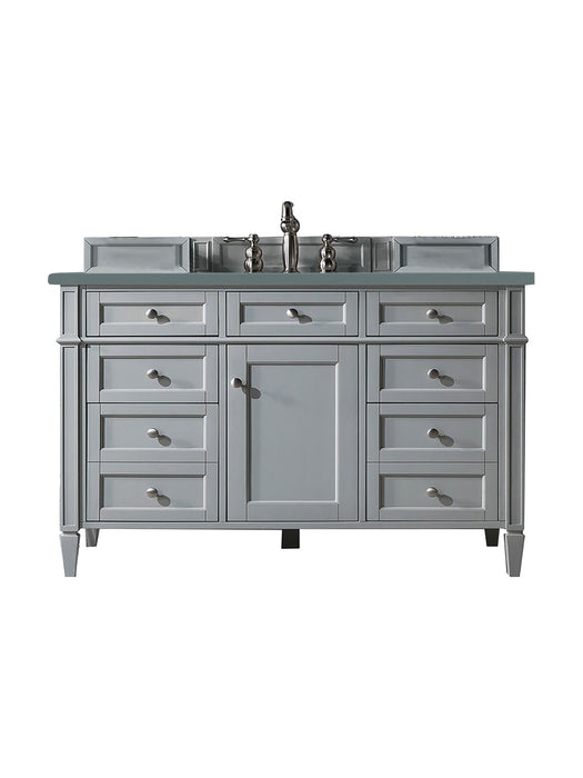 James Martin Furniture - Brittany 48" Urban Gray Single Vanity w/ 3 CM Cala Blue Quartz Top - 650-V48-UGR-3CBL - GreatFurnitureDeal