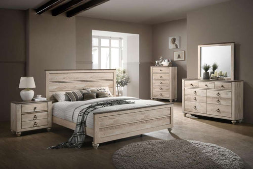 Myco Furniture - Hudson 5 Piece Queen Bedroom Set in Antique Walnut - HU845-Q-5SET - GreatFurnitureDeal
