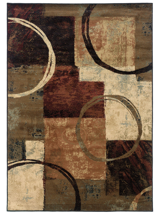Oriental Weavers - Hudson Brown/ Black Area Rug - 2544B - GreatFurnitureDeal