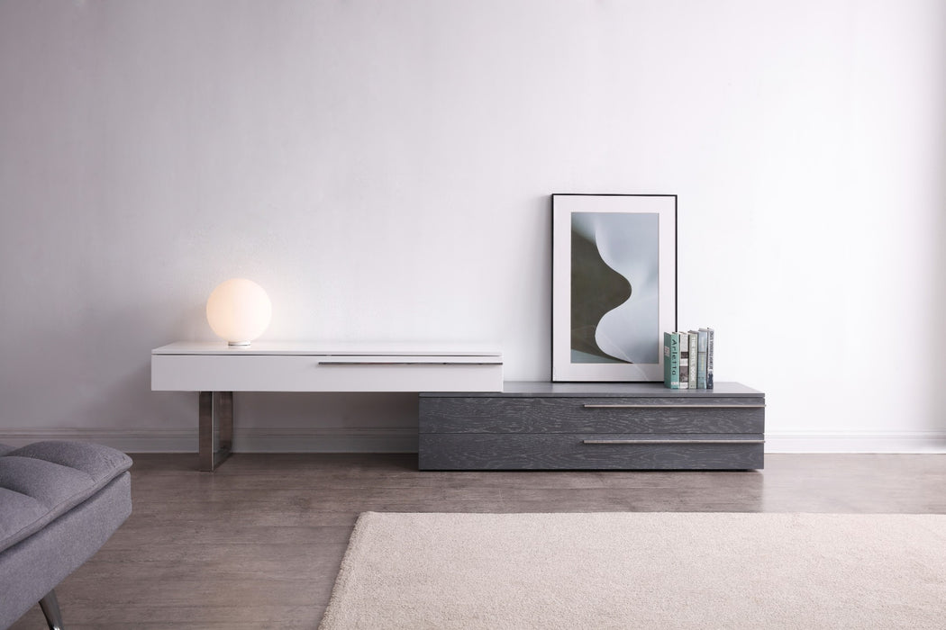 J&M Furniture - CE Hudson TV Base in Grey & White - 17475-GW - GreatFurnitureDeal