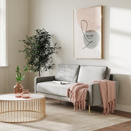 VIG Furniture - Divani Casa Huffine - Modern Grey Fabric Sofa - VGHCJYM2030-GRY - GreatFurnitureDeal