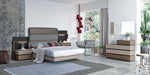 ESF Furniture - Leo King Bed in Grey-Brown - LEOBEDKS - GreatFurnitureDeal