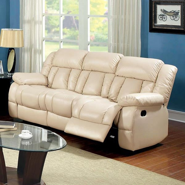 Furniture of America - Barbado Reclining Sofa in Ivory - CM6827-SF - GreatFurnitureDeal