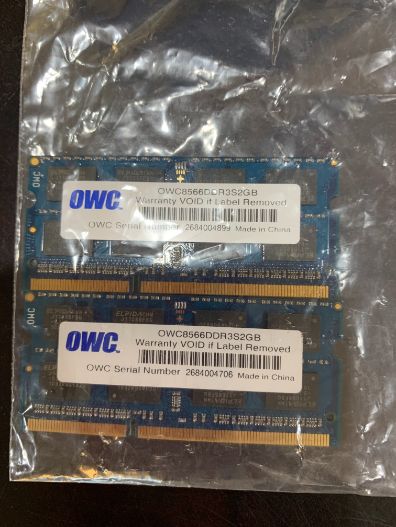 OWC 4GB (2x2GB) COMPUTER RAM Memory - OWC8566DDR3S2GB - GreatFurnitureDeal