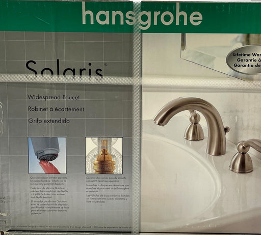 Hansgrohe Solaris Widespread Faucet in Brushed Nickel #06630820 - GreatFurnitureDeal
