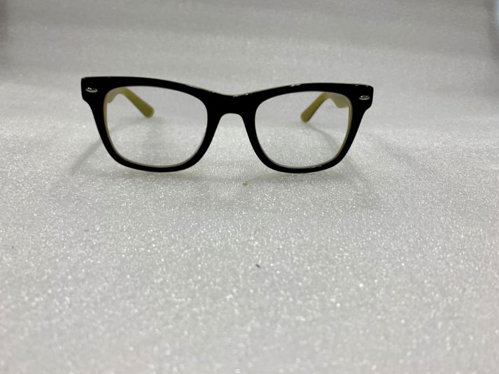 New 99 john ST. NYC AK54E  eyeglass black and green frames with demo lenses - GreatFurnitureDeal