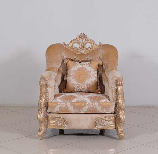 European Furniture - Imperial Palace 2 Piece Luxury Sofa Set in Dark Champagne - 32006-SC - GreatFurnitureDeal