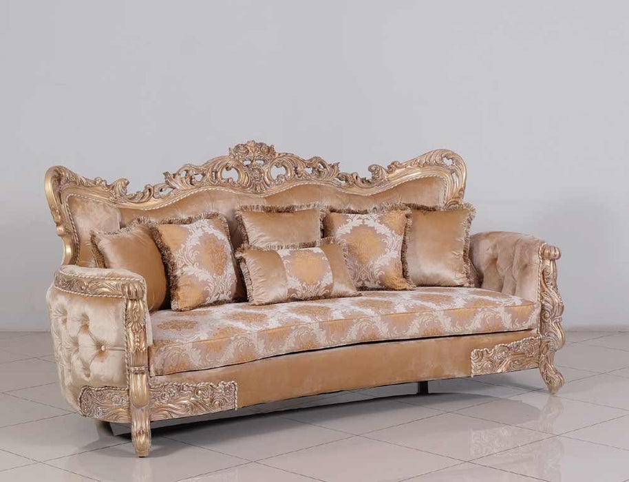 European Furniture - Imperial Palace 3 Piece Luxury Living Room Set in Dark Champagne - 32006-S2C - GreatFurnitureDeal