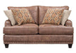 Franklin Furniture - Indira Faux Leather Loveseat in Walnut - 84820-WALNUT - GreatFurnitureDeal