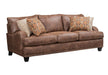 Franklin Furniture - Indira Faux Leather Sofa in Walnut - 84840-WALNUT - GreatFurnitureDeal