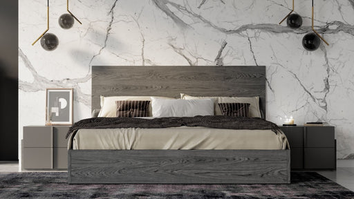 VIG Furniture - Nova Domus Lucia Italian Modern Matte Grey - Elm Grey Bed - VGACLUCIA-GRY-BED - GreatFurnitureDeal