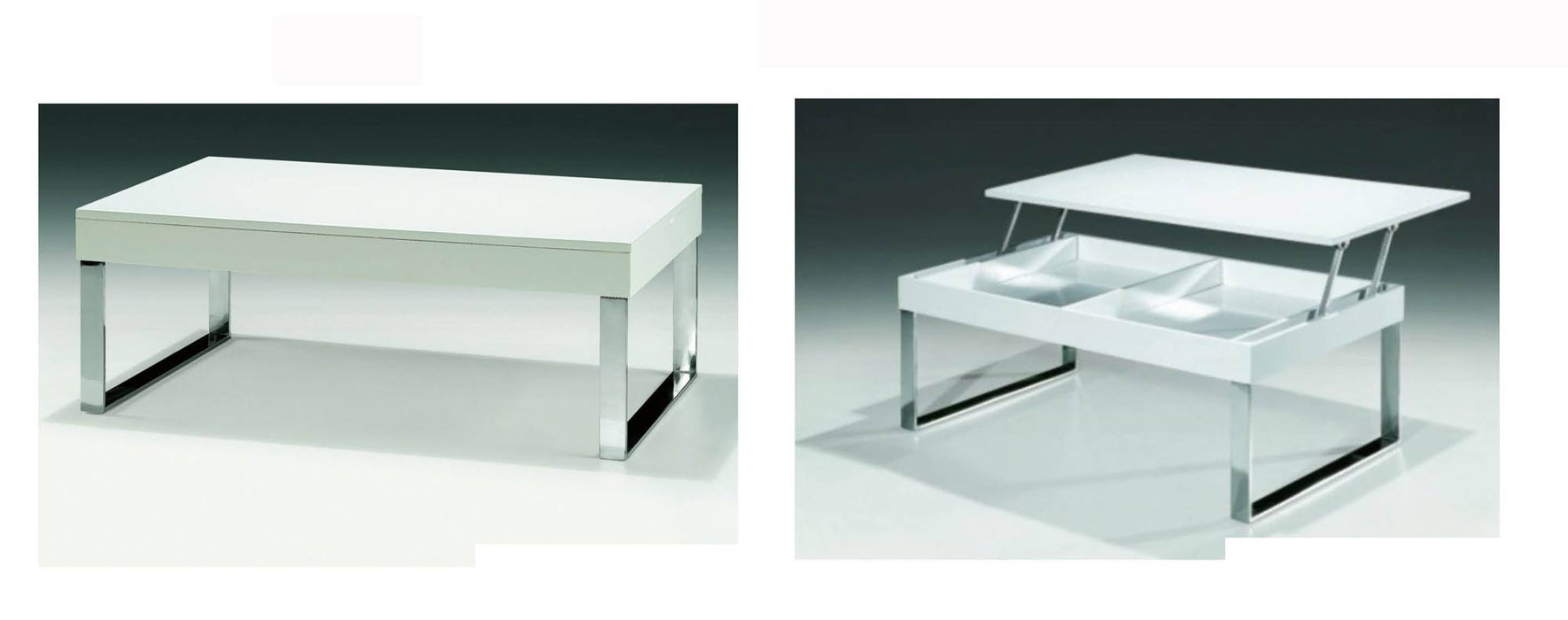 ESF Furniture - J030 Modern Coffee Table in White - J030 White Coffee Table