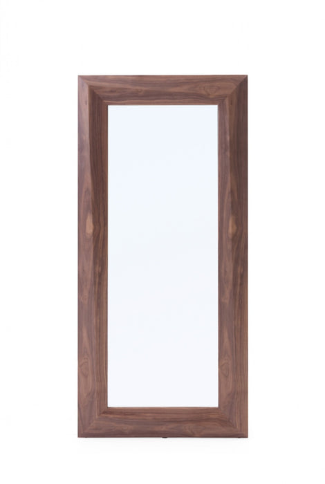 VIG Furniture - Modrest Calem Modern Walnut Floor Mirror - VGVCJ1108-MH-WAL