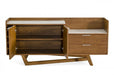 VIG Furniture - Modrest James - Contemporary Walnut & White Buffet - VGCSSB-19078-WAL-BUF - GreatFurnitureDeal