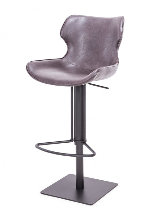VIG Furniture - Modrest Jamila - Modern Dark Brown Eco-Leather Bar Stool - VGHR5475/GB-1-DKBRN-BS