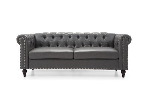 Myco Furniture - Jenson Sofa, Charcoal Gray PU - JE3021-S - GreatFurnitureDeal