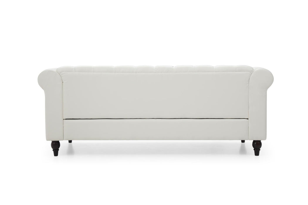 Myco Furniture - Jenson Sofa, White PU - JE3022-S - GreatFurnitureDeal