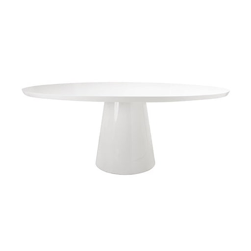 Worlds Away - Oval White Lacquer Dining Table - JEFFERSON WH