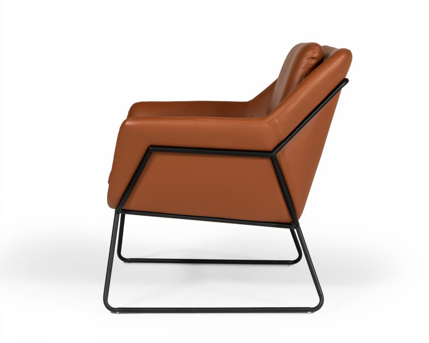 VIG Furniture - Modrest Jennifer - Industrial Brown Eco-Leather Accent Chair - VGBNEC-090-BRN - GreatFurnitureDeal