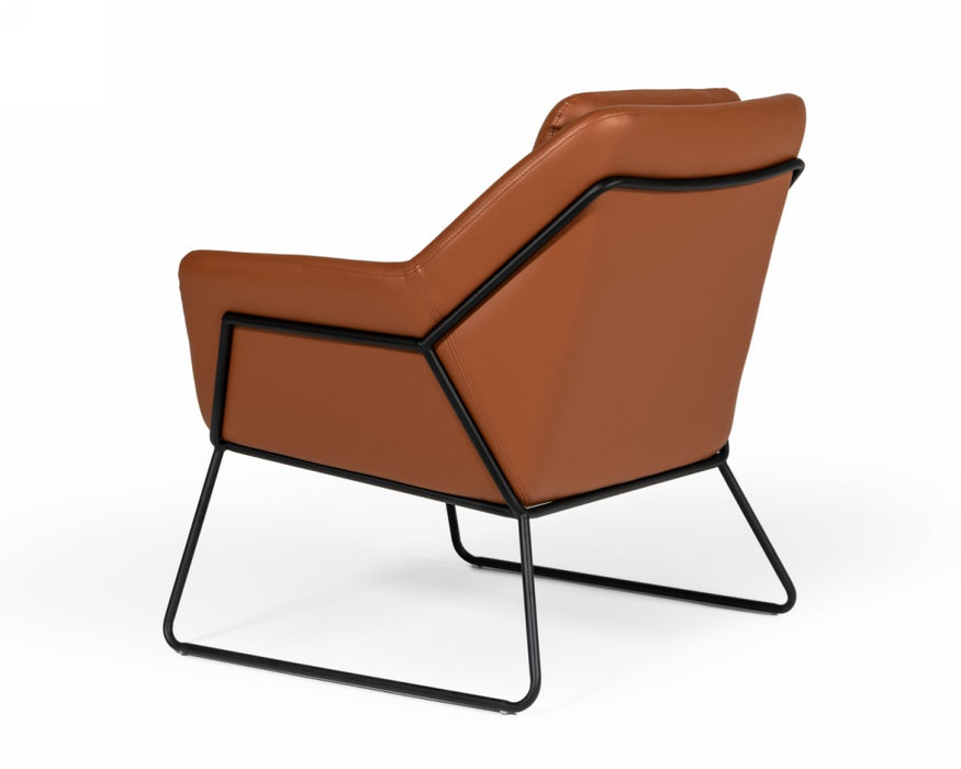 VIG Furniture - Modrest Jennifer - Industrial Brown Eco-Leather Accent Chair - VGBNEC-090-BRN