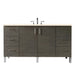 James Martin Furniture - Metropolitan 60" Single Vanity, Silver Oak, w- 3 CM Eternal Marfil Quartz Top - 850-V60S-SOK-3EMR - GreatFurnitureDeal