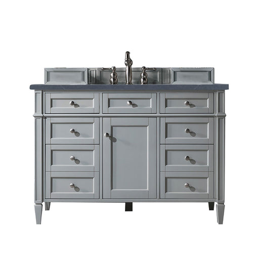 James Martin Furniture - Brittany 48" Urban Gray Single Vanity w- 3 CM Charcoal Soapstone Quartz Top - 650-V48-UGR-3CSP - GreatFurnitureDeal