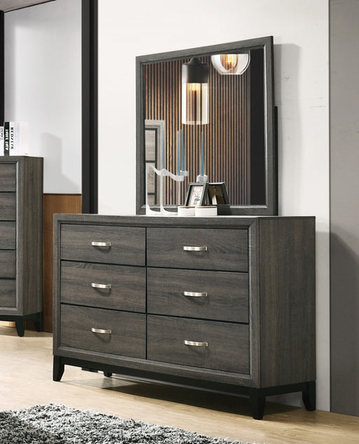 Myco Furniture - James Dresser with Mirror in Gray - JM400-DR-M - GreatFurnitureDeal