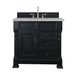 James Martin Furniture - Brookfield 36" Antique Black Single Vanity  w- 3 CM Eternal Serena Quartz Top - 147-114-5536-3ESR - GreatFurnitureDeal