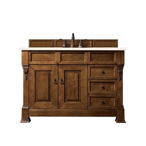 James Martin Furniture - Brookfield 48" Country Oak Single Vanity  w- 3 CM Eternal Marfil Quartz Top - 147-114-5276-3EMR - GreatFurnitureDeal